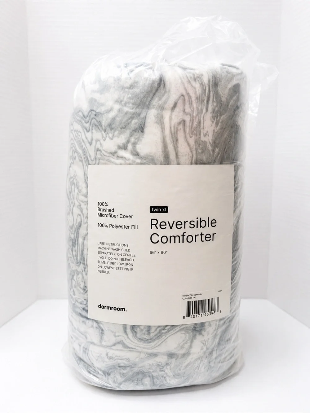 Reversible Comforter Gray Marble Pattern twin xl (66